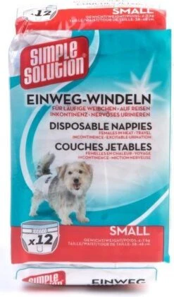 Simple Solution Wegwerp Honden Luier - SMALL 12 ST 38-48 CM -Huisdier Benodigdheden 706x1200 1