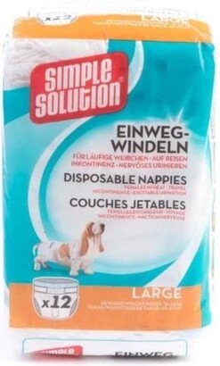 Simple Solution Wegwerp Honden Luier - SMALL 12 ST 38-48 CM -Huisdier Benodigdheden 723x1200 1