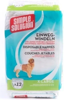Simple Solution Wegwerp Honden Luier - SMALL 12 ST 38-48 CM -Huisdier Benodigdheden 768x1200