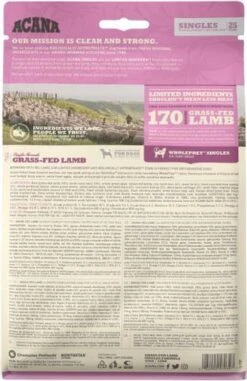 Acana Singles Grass-Fed Lamb Dog -Huisdier Benodigdheden 777x1200