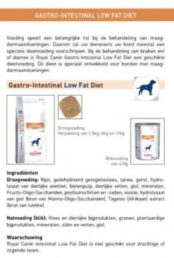 Royal Canin Gastro Intestinal Low Fat - Hondenvoer - 12 Kg -Huisdier Benodigdheden 810x1200 4