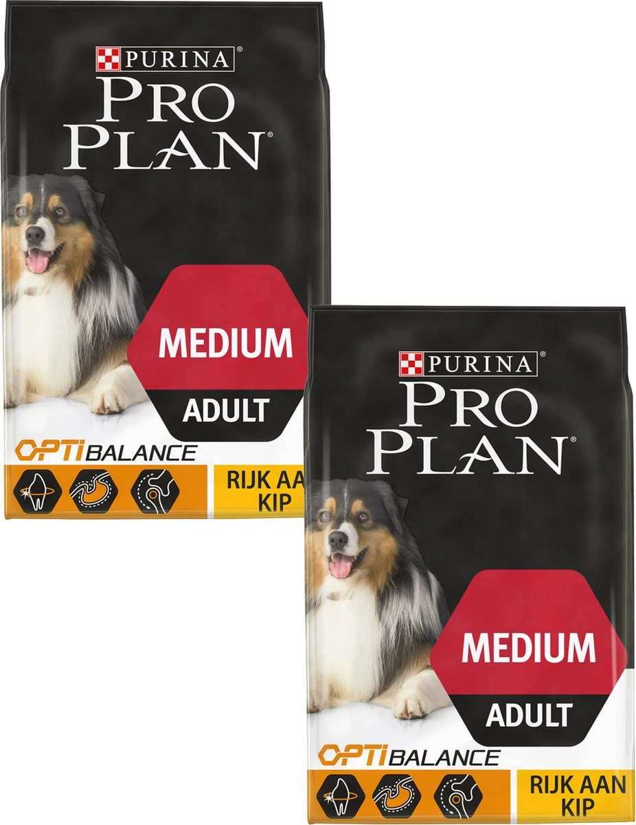 Pro Plan Dog Adult Medium Breed Kip - Hondenvoer - 2 X 14 Kg 5 Pro Plan Dog Adult Medium Breed Kip - Hondenvoer - 2 X 14 Kg - Afbeelding 3