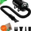 Captain Pup's Professionele Hondenföhn Met 4 Opzetstukken - Bijgeleverde Hondenborstel - Waterblazer Voor Honden - Zwart -Huisdier Benodigdheden 937x1200