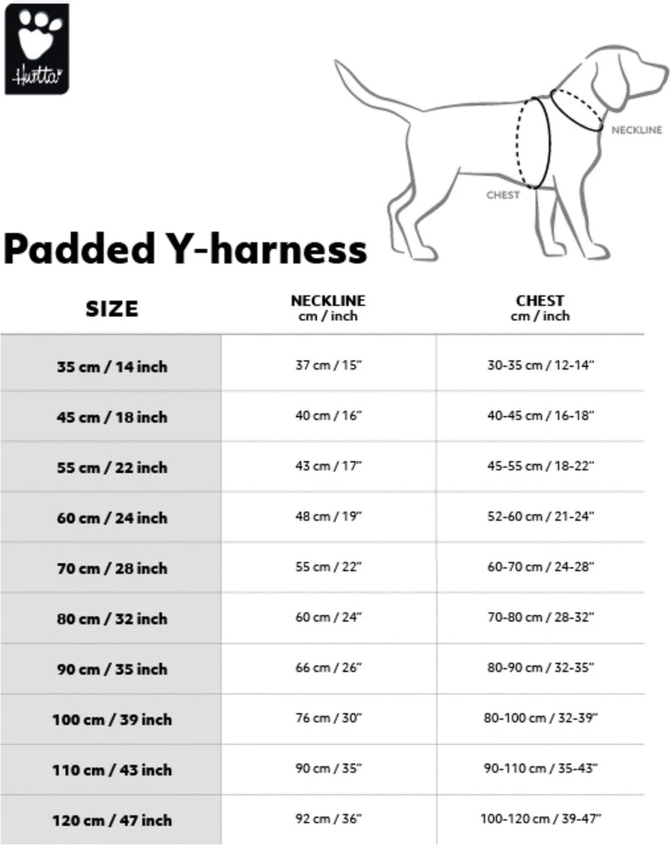 Hurtta Padded Tuig Y-Model Zwart - Hondenharnas - 60 Cm 6 Hurtta Padded Tuig Y-Model Zwart - Hondenharnas - 60 Cm - Afbeelding 4