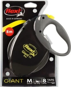 Flexi Giant Tape - Hondenriem - Zwart - M - 8 M - (<8 Kg) -Huisdier Benodigdheden 980x1200